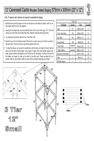 Instructions file small 12" 3 tier caverswall staging