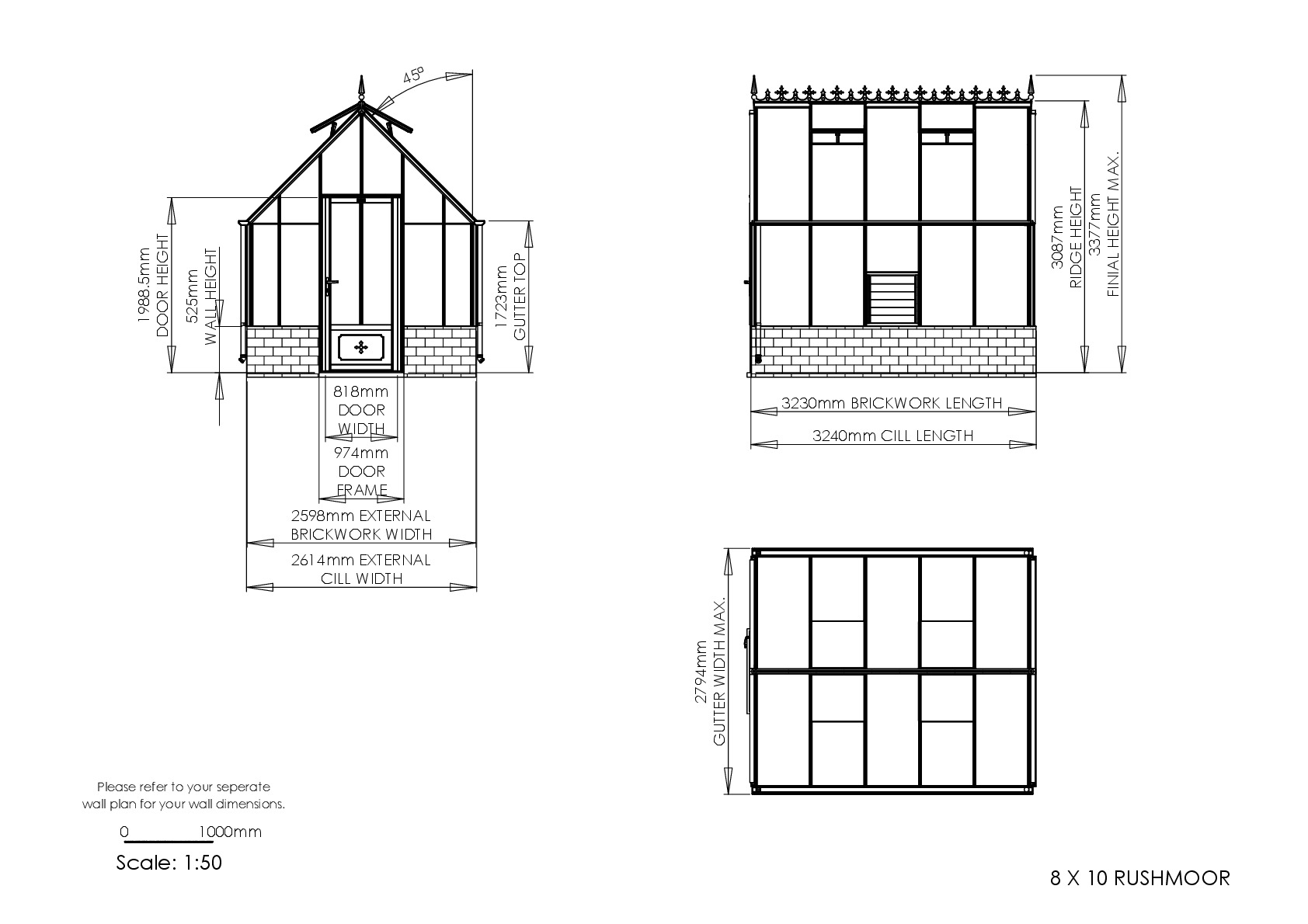 Instructions file 8 x 10 Rushmoor Dimensions