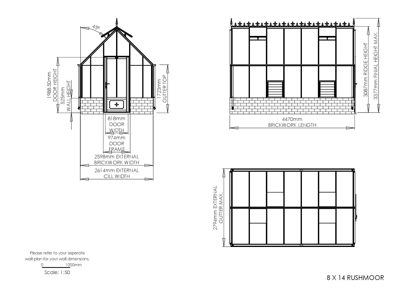 Instructions file 8 x 14 Rushmoor Dimensions