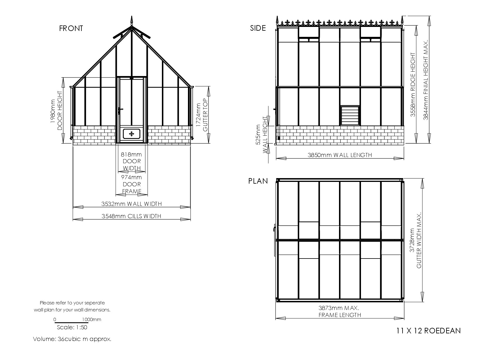 Instructions file 11 x 12 Roedean Dimensions