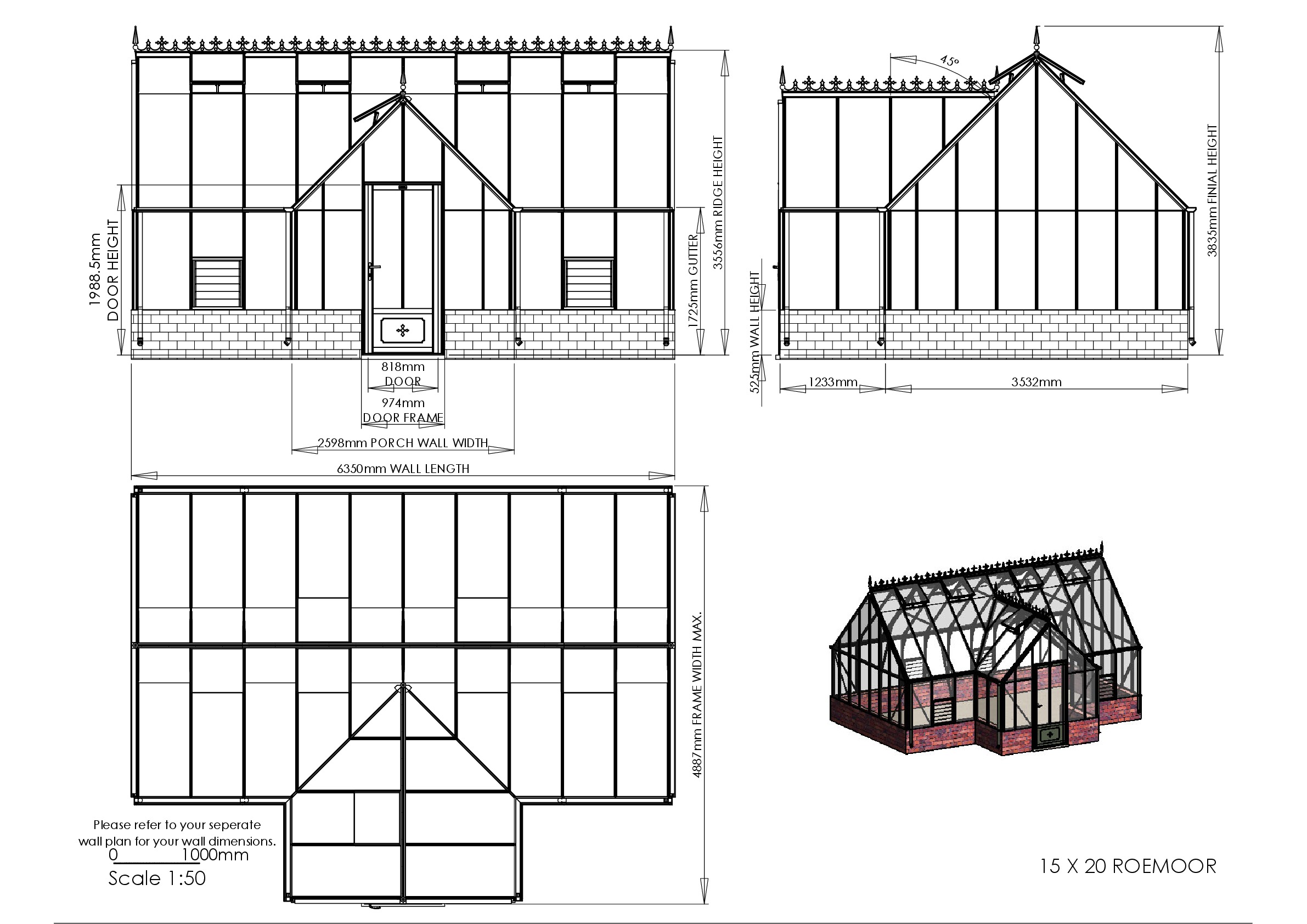 Instructions file 15 x 20 Roemoor Dimensions