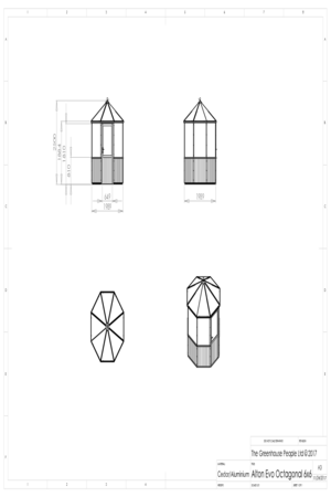 Instructions file Alton Evo Octagonal 6x6 Dimensions drawing