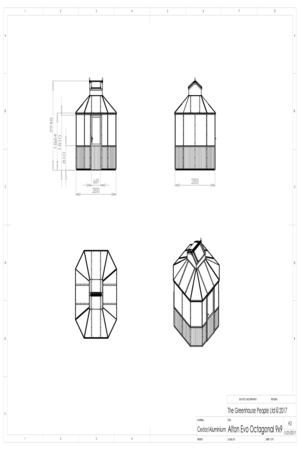 Instructions file Alton Evo Octagonal 9x9 Dimensions drawing
