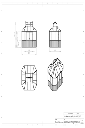 Instructions file Alton Evo Octagonal 9x12 Dimensions drawing