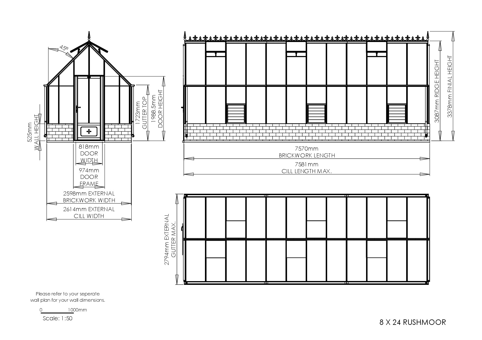 Instructions file 8 x 24 Rushmoor Dimensions
