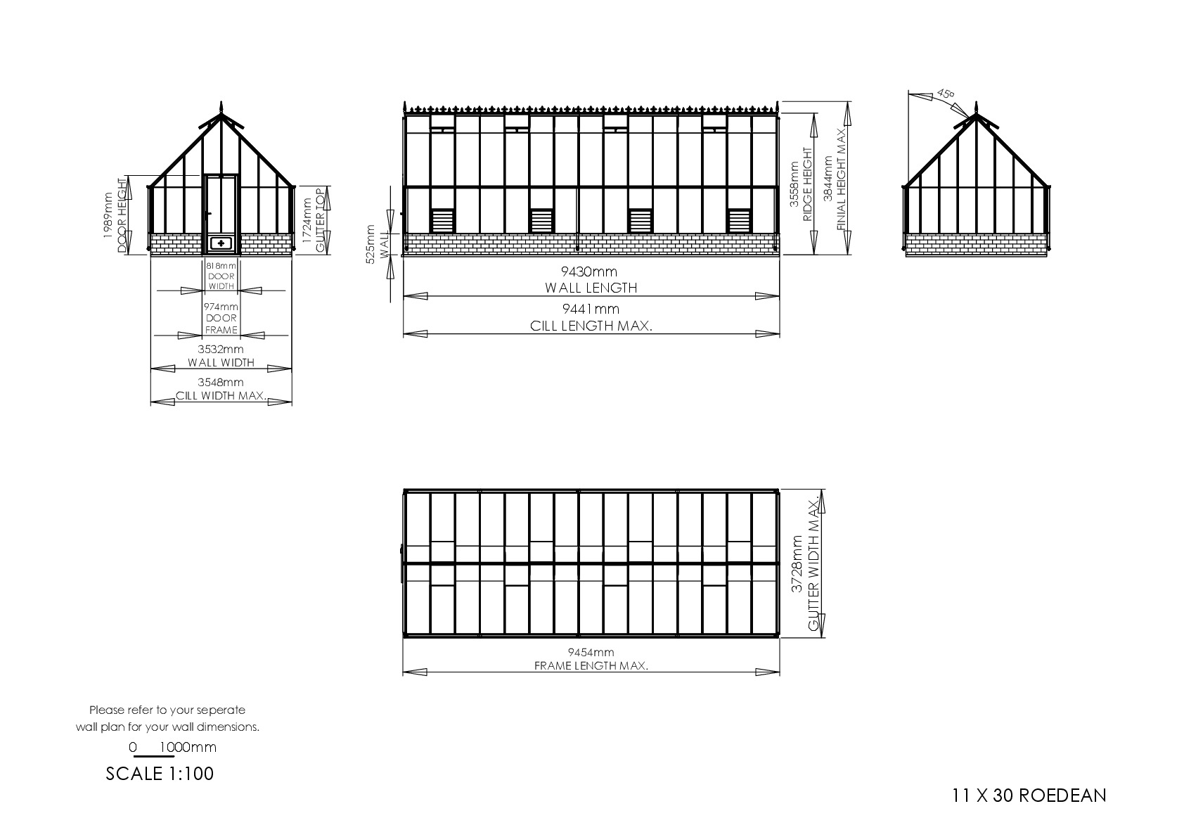 Instructions file 11 x 30 Roedean Dimensions