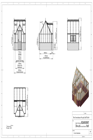 Instructions file Alton Victorian Elmhurst Porched Model 9x8 Dwarf Wall Dimensions Drawing