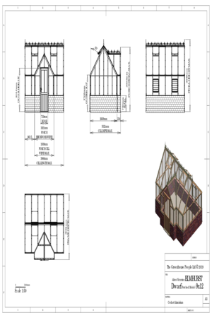 Instructions file Alton Victorian Elmhurst Porched Model 9x12 Dwarf Wall Dimensions Drawing