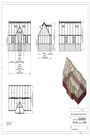 Instructions file Alton Victorian Elmhurst Porched Model 9x16 Dwarf Wall Dimensions Drawing