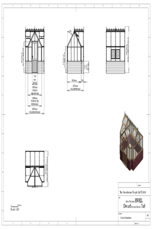 Instructions file Alton Victorian Ewell Porched Model 7x8 Dwarf Wall Dimensions Drawing