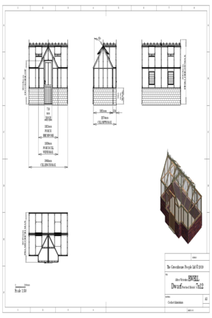 Instructions file Alton Victorian Ewell Porched Model 7x12 Dwarf Wall Dimensions Drawing