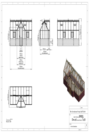 Instructions file Alton Victorian Ewell Porched Model 7x16 Dwarf Wall Dimensions Drawing