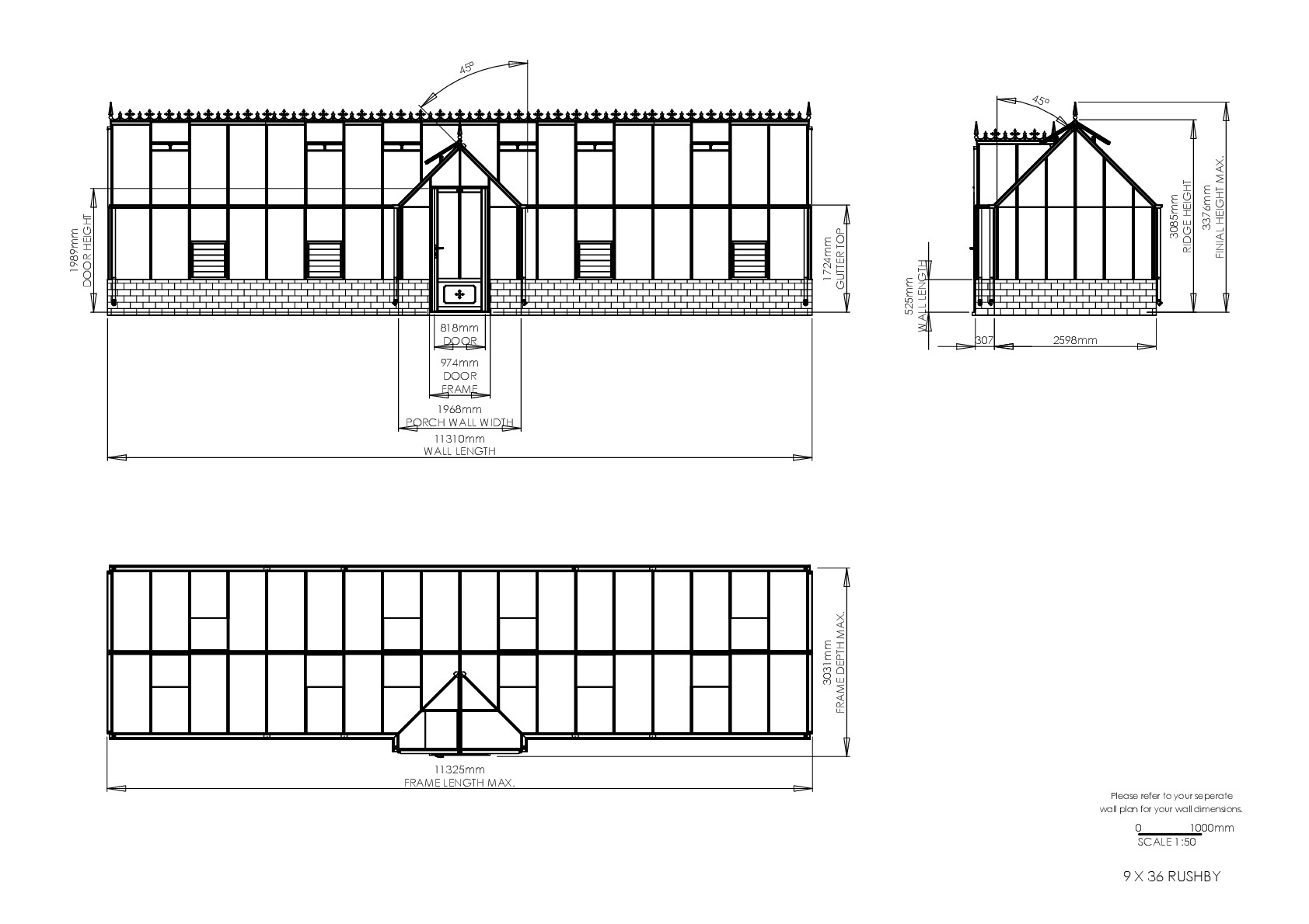 Instructions file 9 x 36 Rushby Dimensions