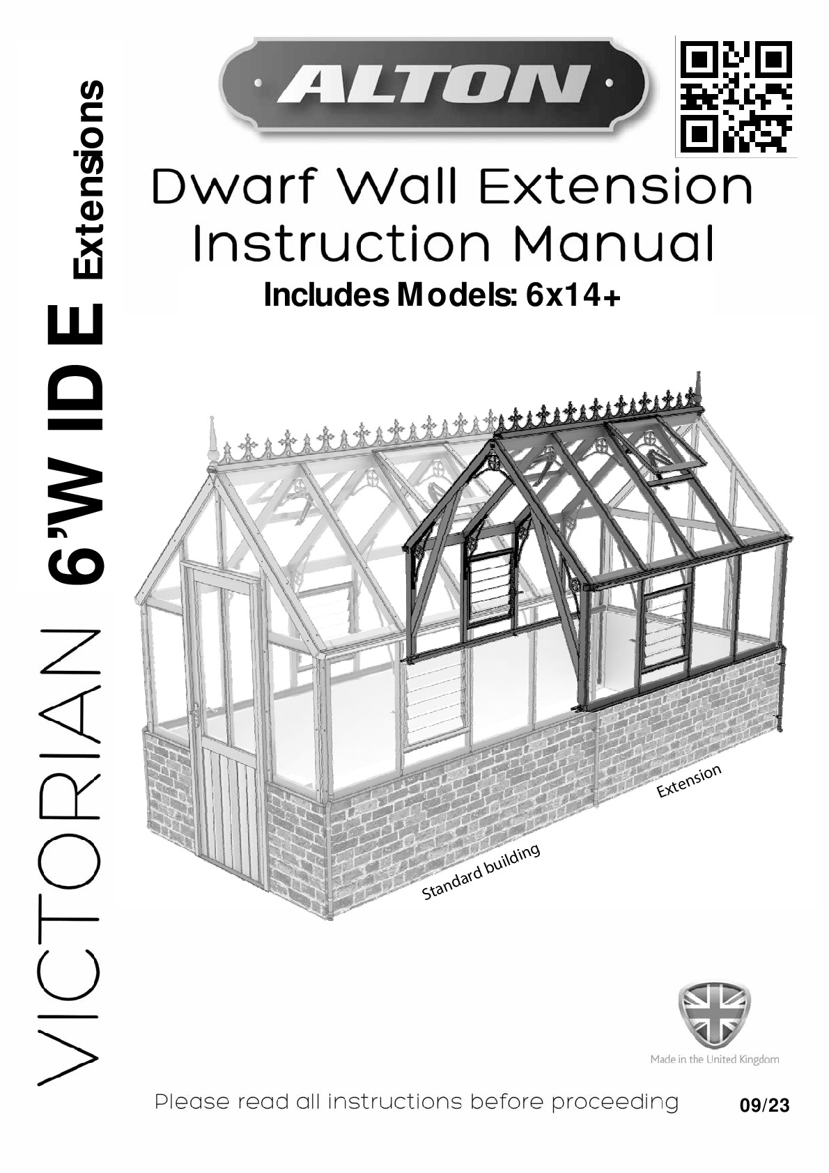 Instructions file Alton Victorian 6'wide Dwarf Wall 4' and 8' Extensions Manual
