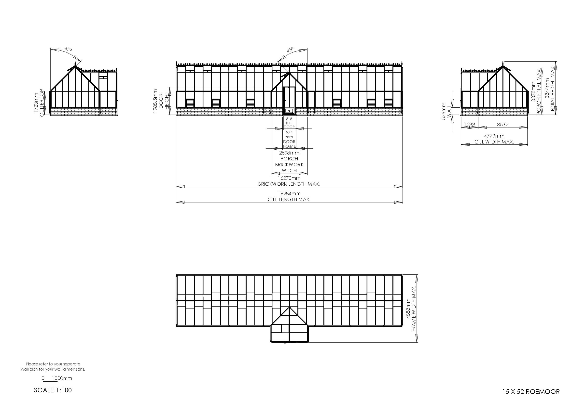 Instructions file 15 x 52 Roemoor Dimensions