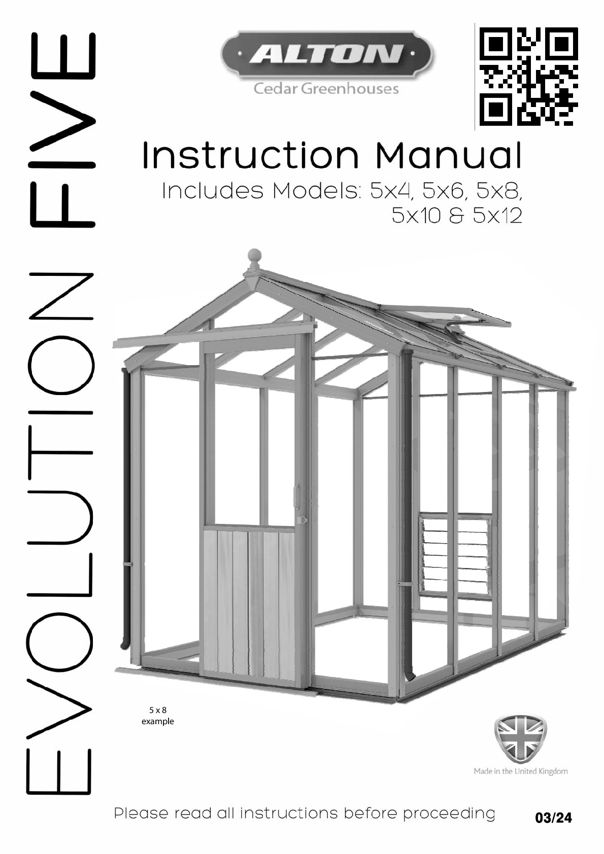 Instructions file Alton evolution Five greenhouse instructions