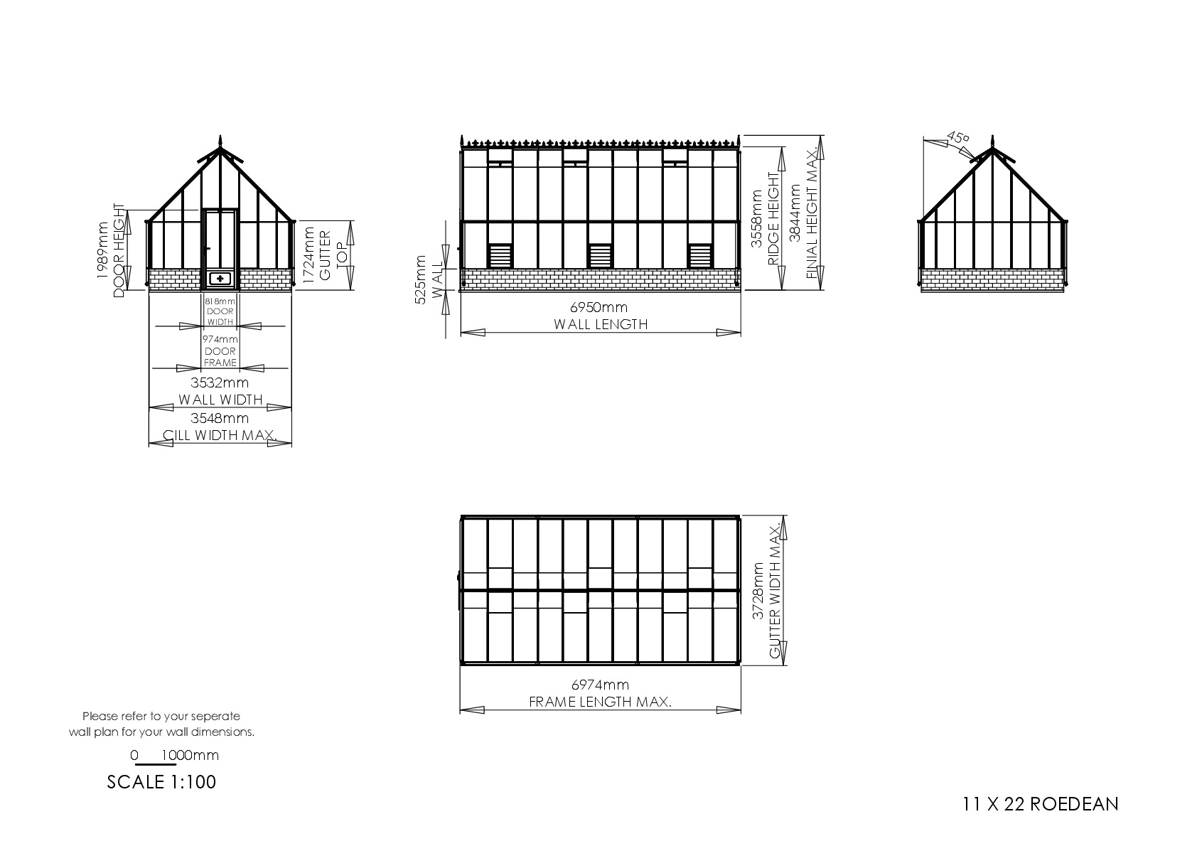 Instructions file 11 x 22 Roedean Dimensions