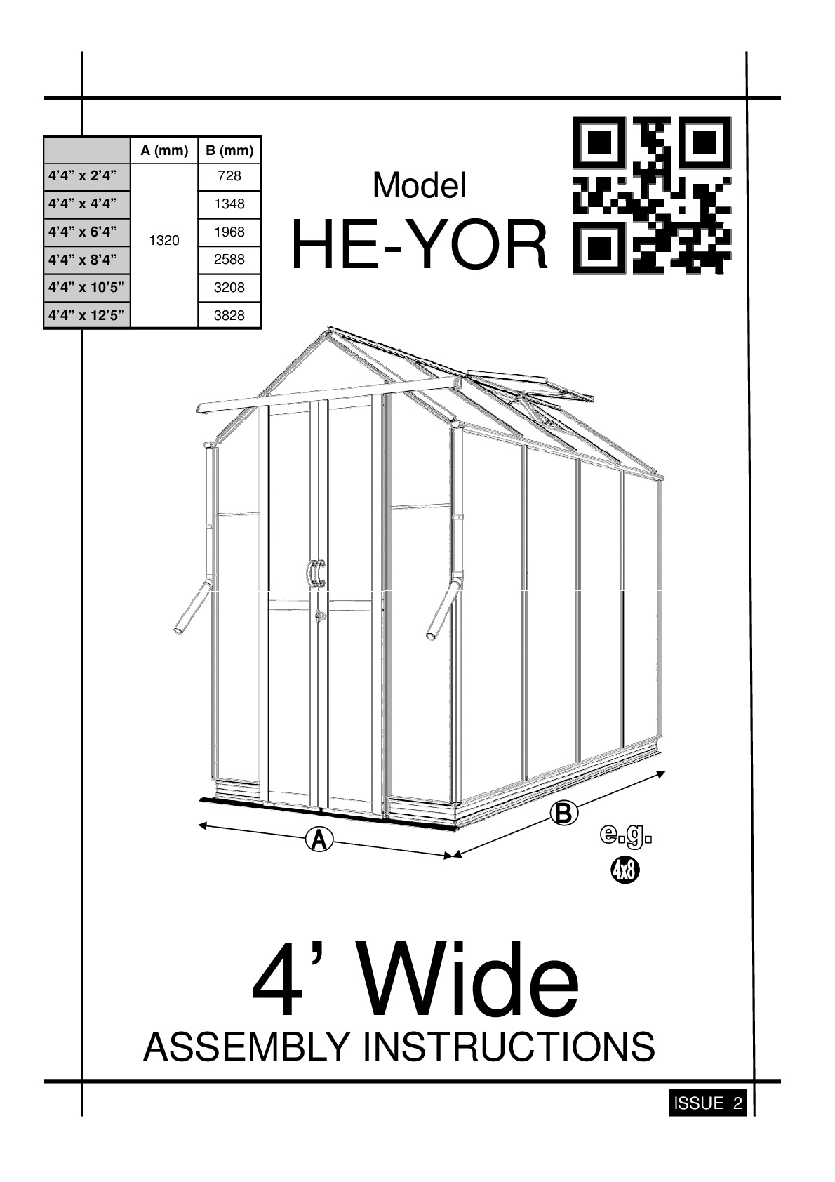 Instructions file York Hercules 4' wide Instruction Manual (HE-YOR)