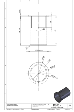 Instructions file D201 Dimensions