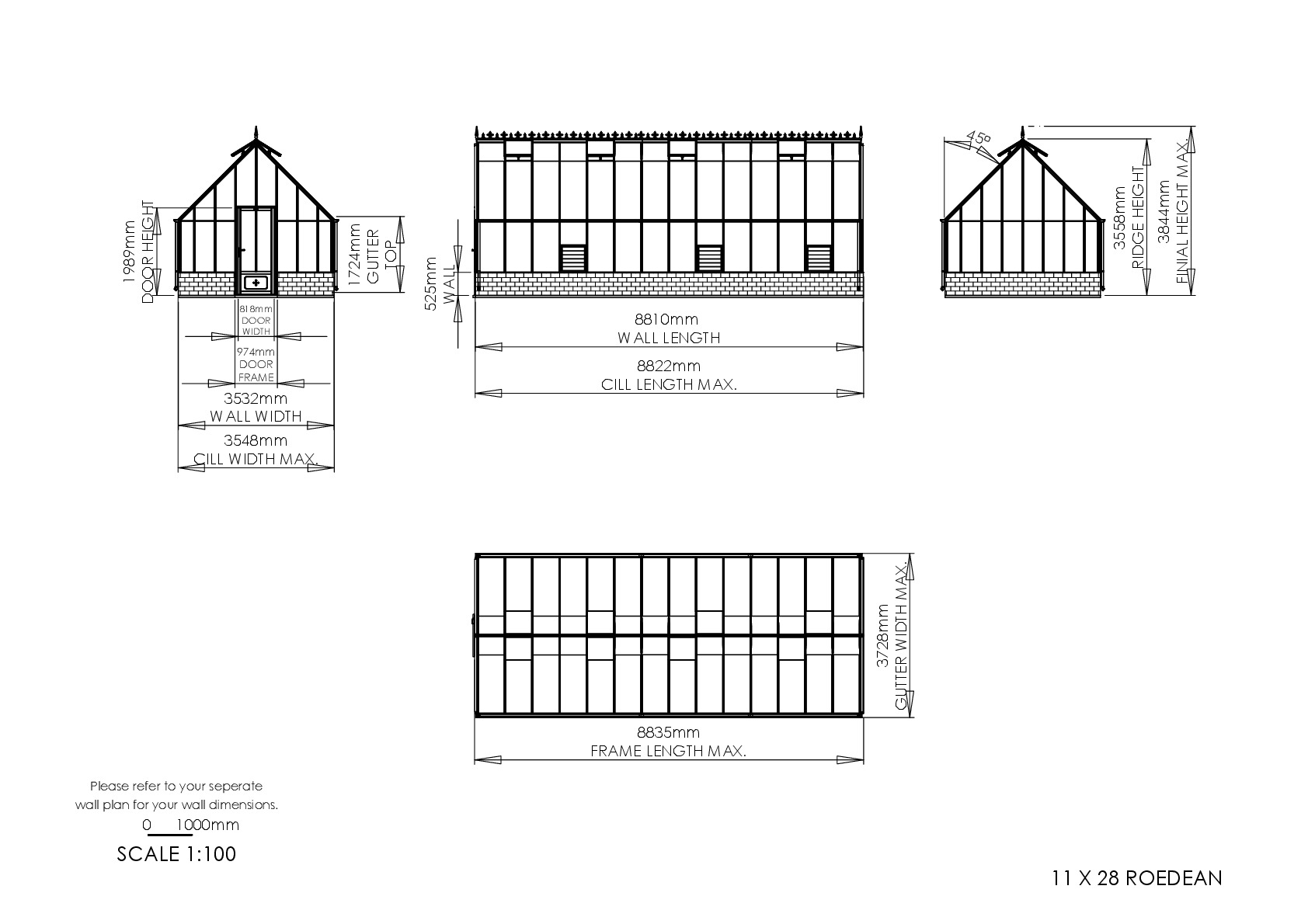 Instructions file 11 x 28 Roedean Dimensions