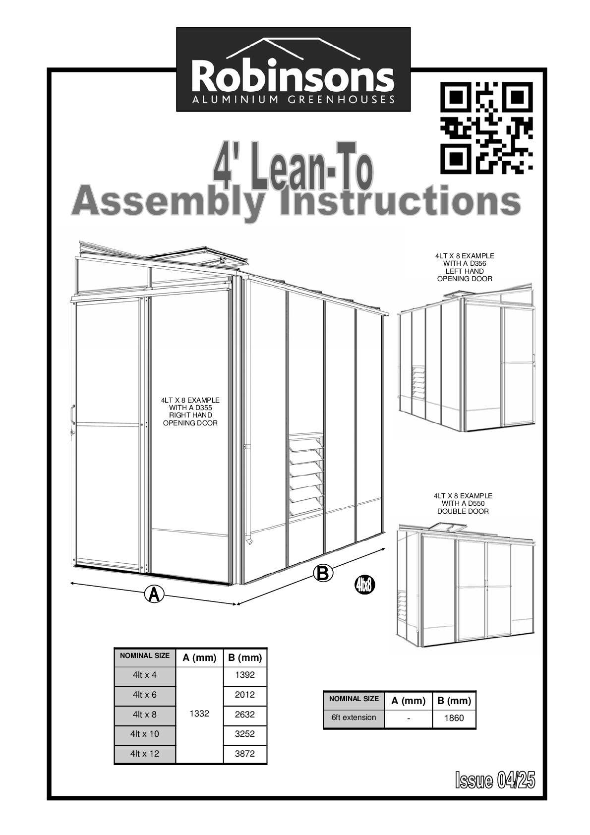 Instructions file Robinsons 4ft lean-to greenhouse	