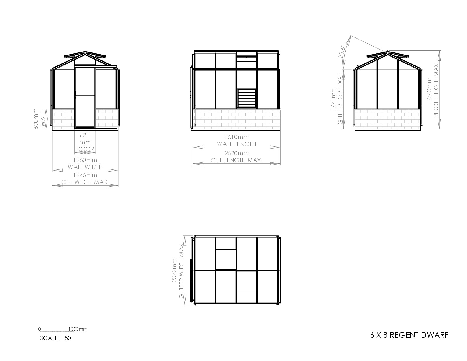 Instructions file 6 x 8 Regent Dwarf Dimensions