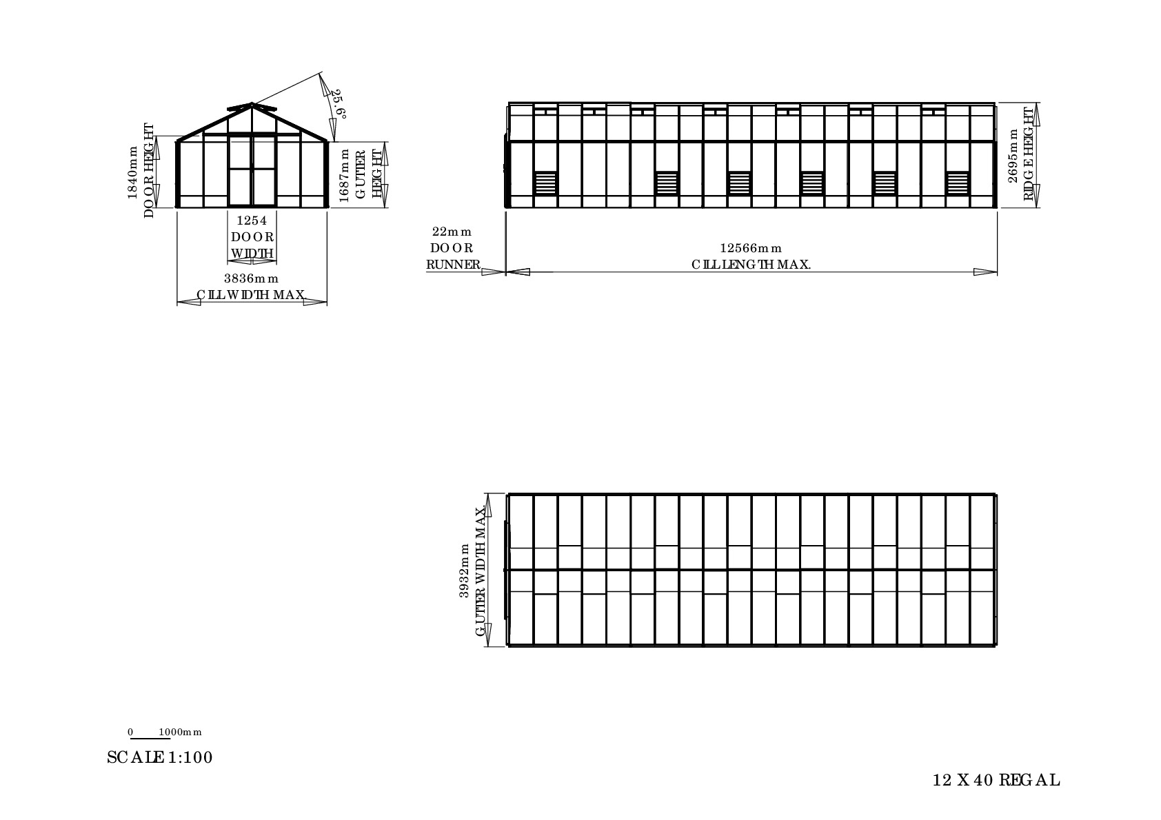 Instructions file 12 x 40 Regal Dimensions