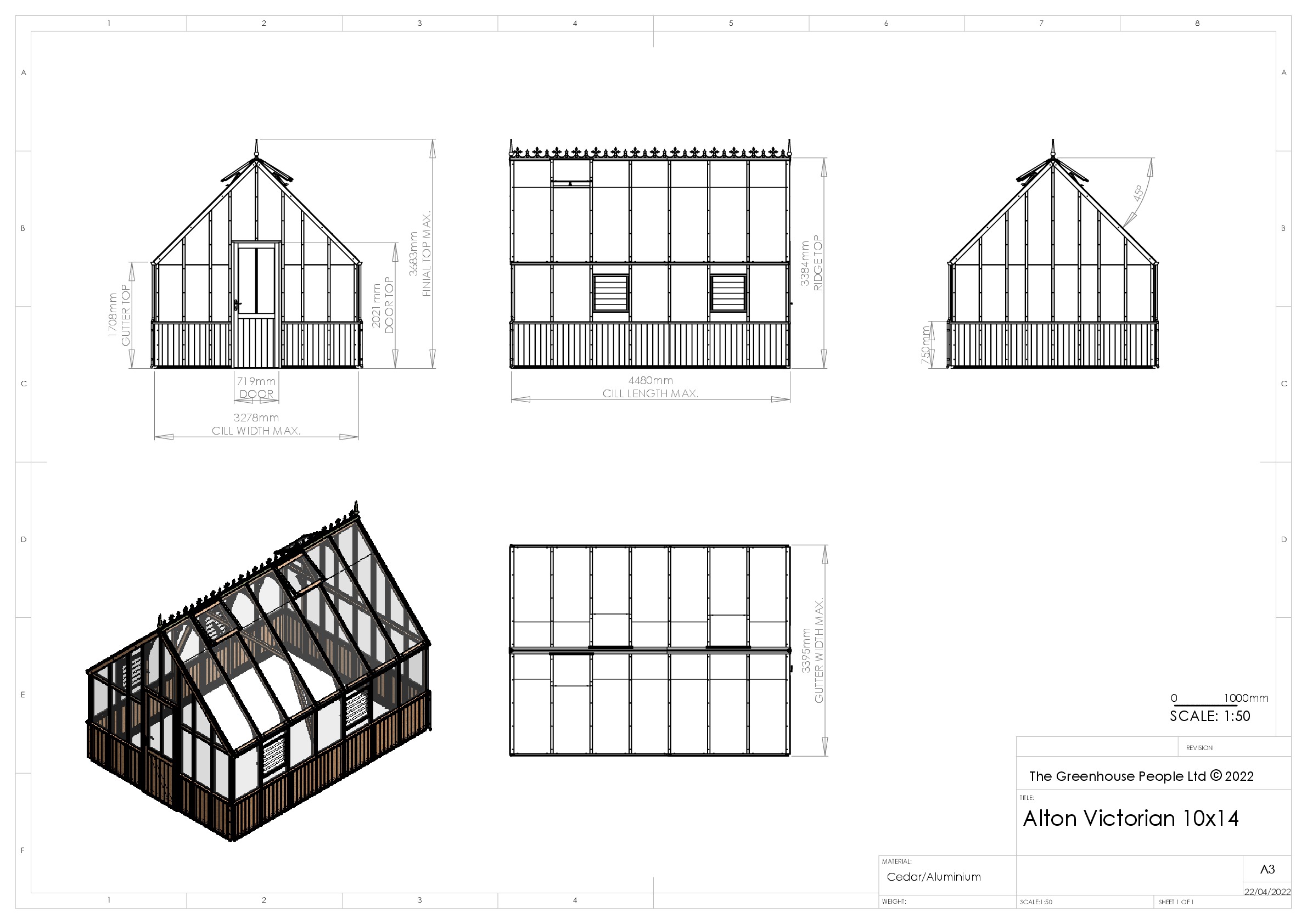 Instructions file 10 X 14 Alton Victorian Westminster Dimensions