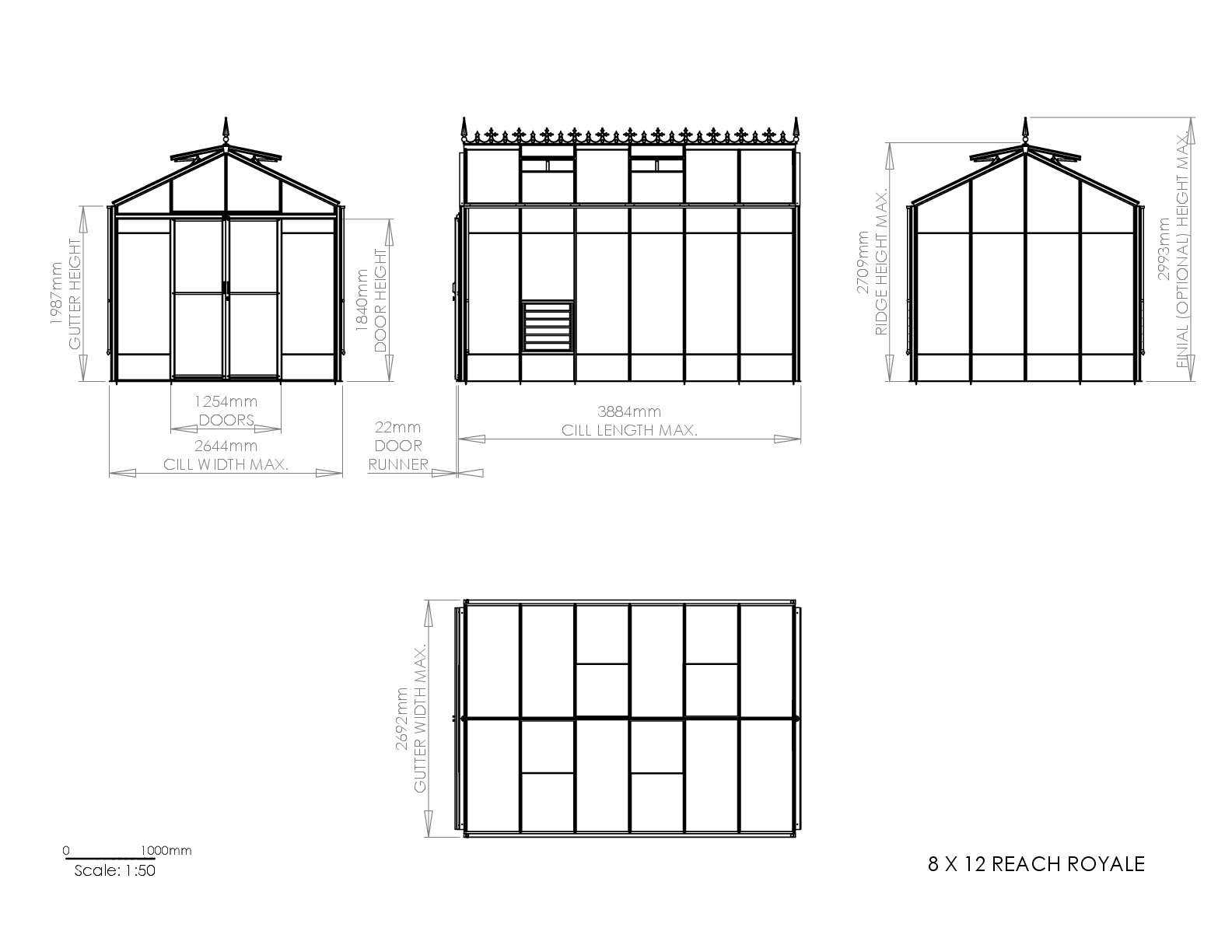 Instructions file 8 x 12 Reach Royale Dimensions	