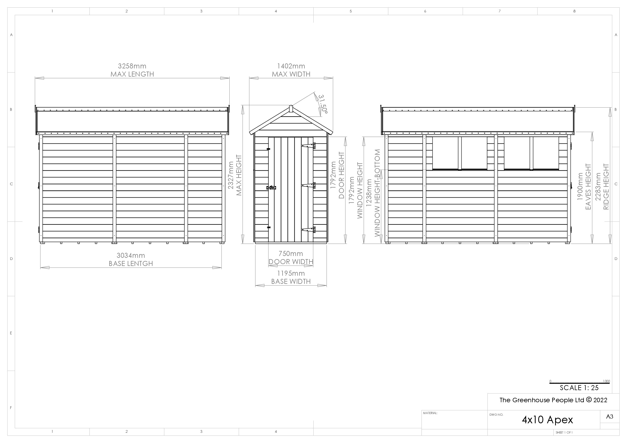 Instructions file 4 x 10 Apex Shedfast Dimensions