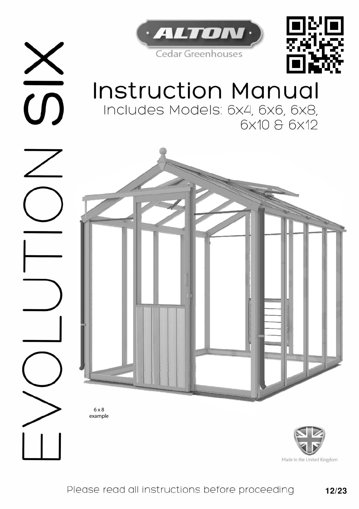 Instructions file Alton Evolution Six greenhouse instructions