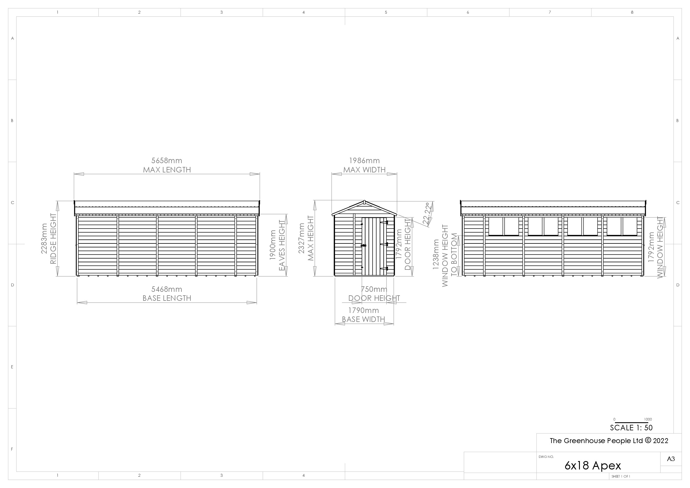 Instructions file 6 x 18 Apex Shedfast Dimensions
