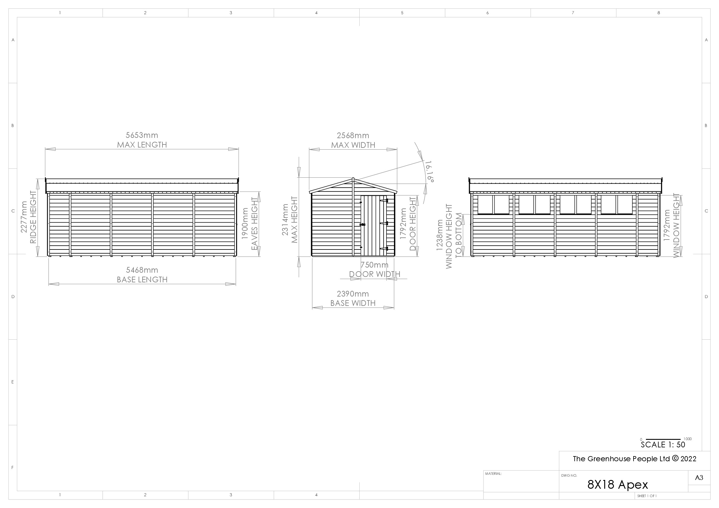 Instructions file 8 x 18 Apex Shedfast Dimensions	
