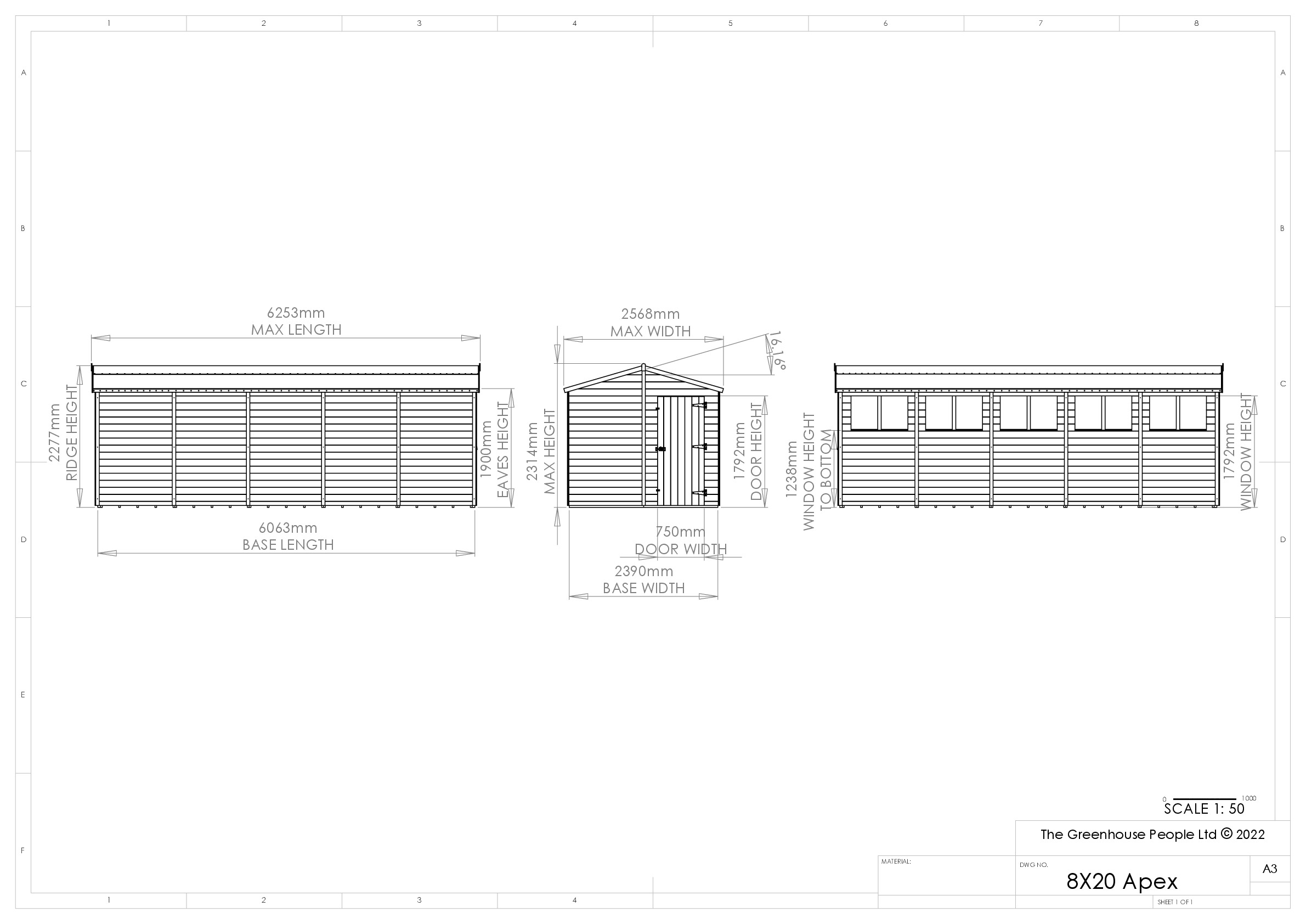 Instructions file 8 x 20 Apex Shedfast Dimensions	