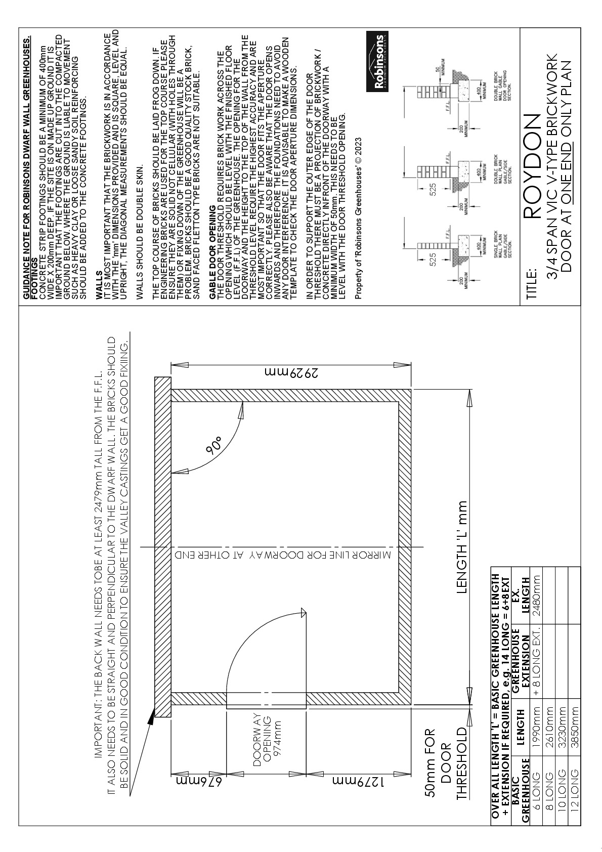 Instructions file Roydon Wall Plan	