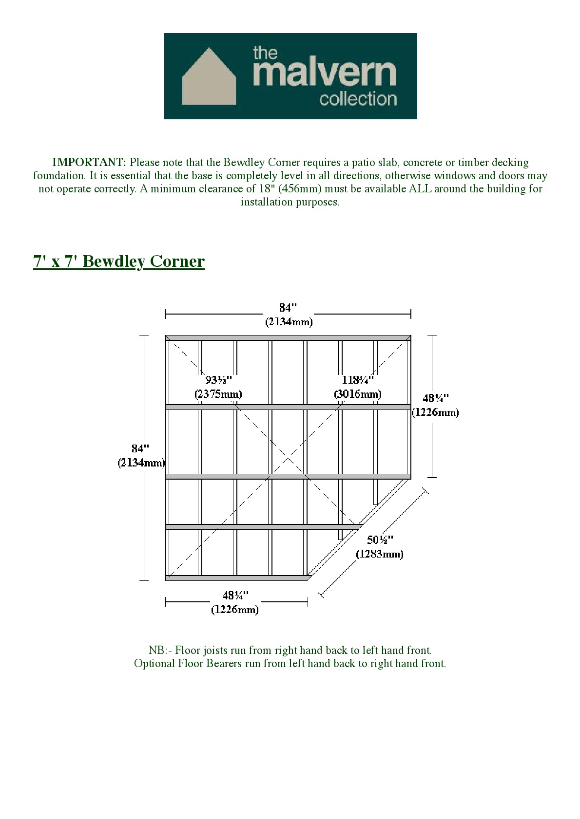 Instructions file Bewdley Corner 7x7 Baseplan