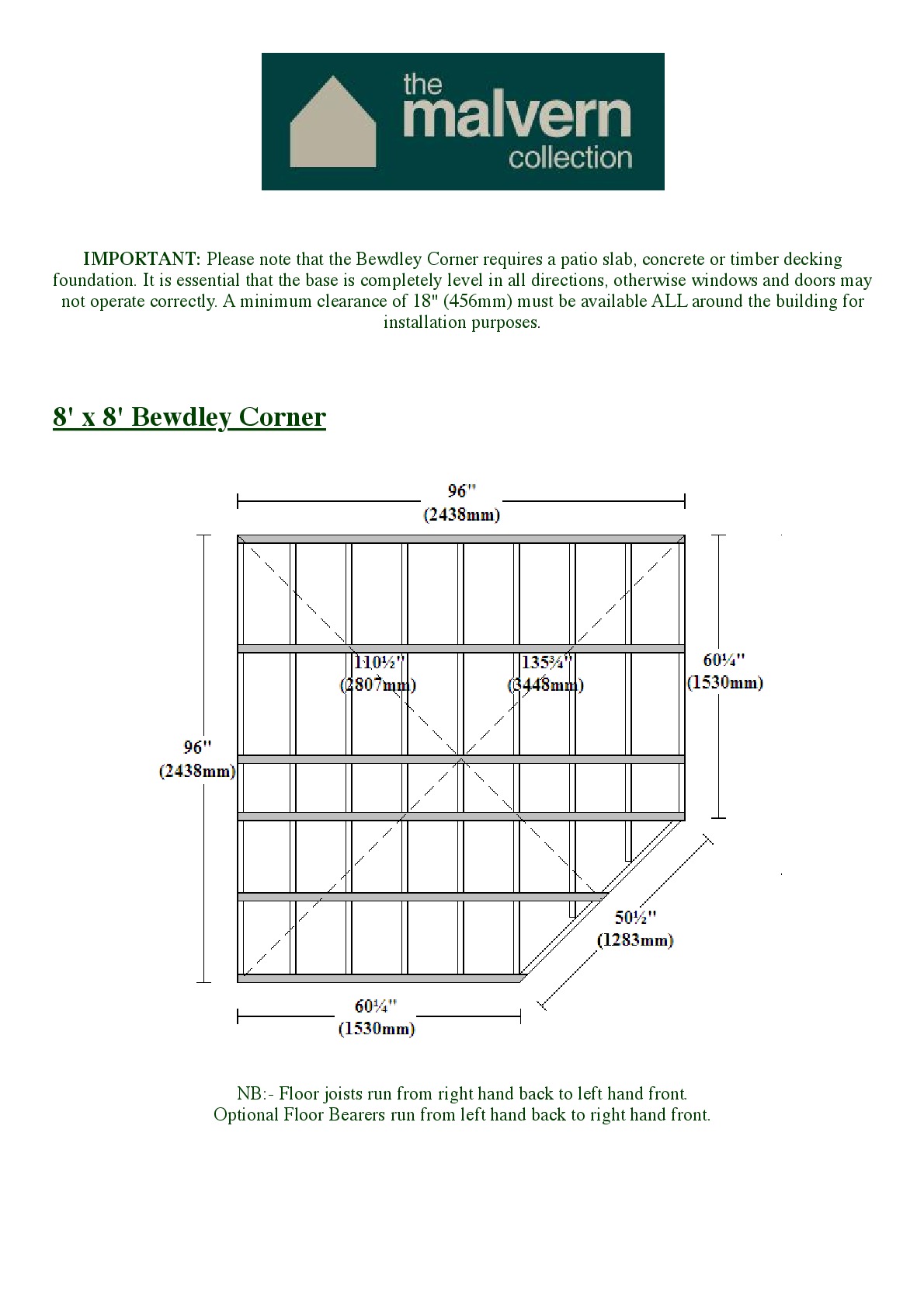 Instructions file Bewdley Corner 8x8 Baseplan