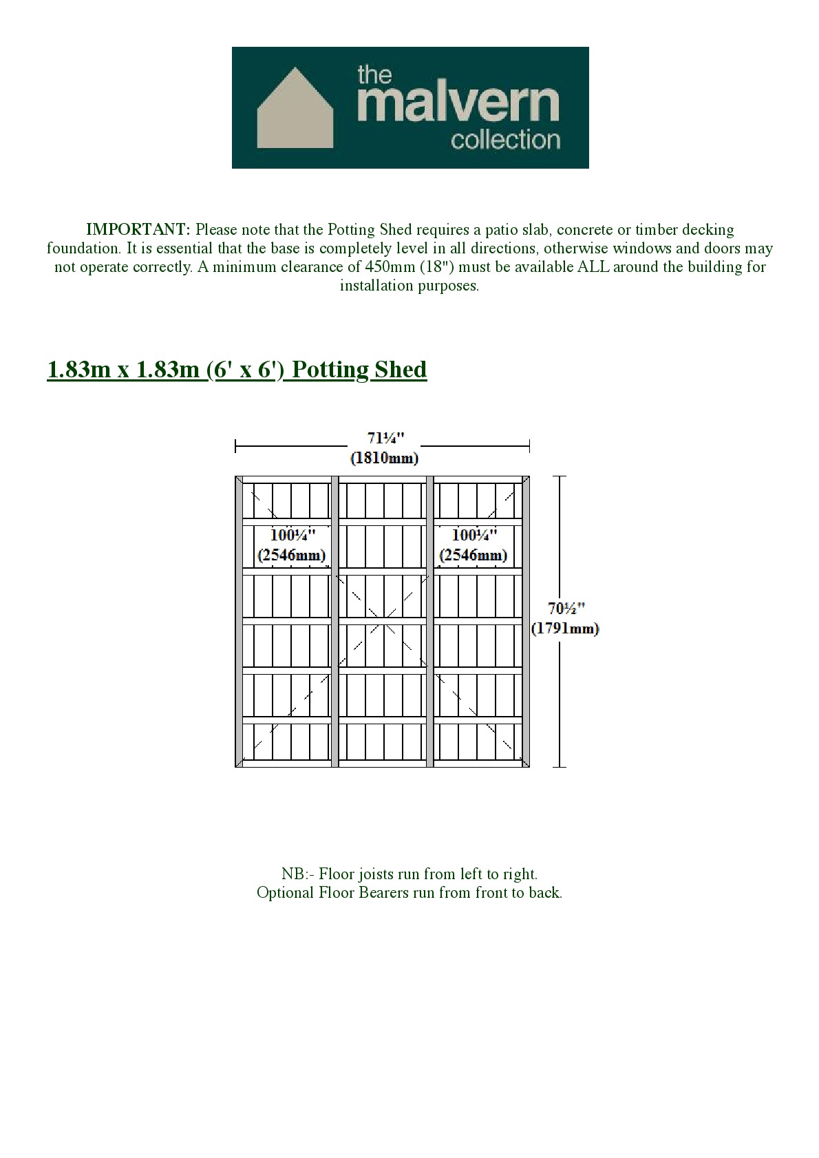 Instructions file Potting shed 6x6 Baseplan