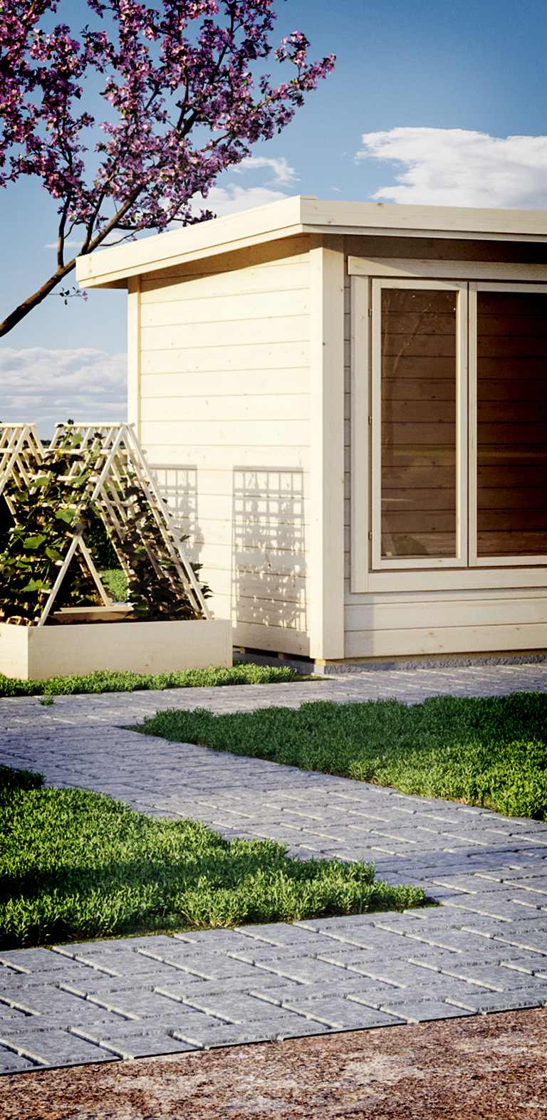 Lillevilla Pent Log Cabin from the Greenhouse People.