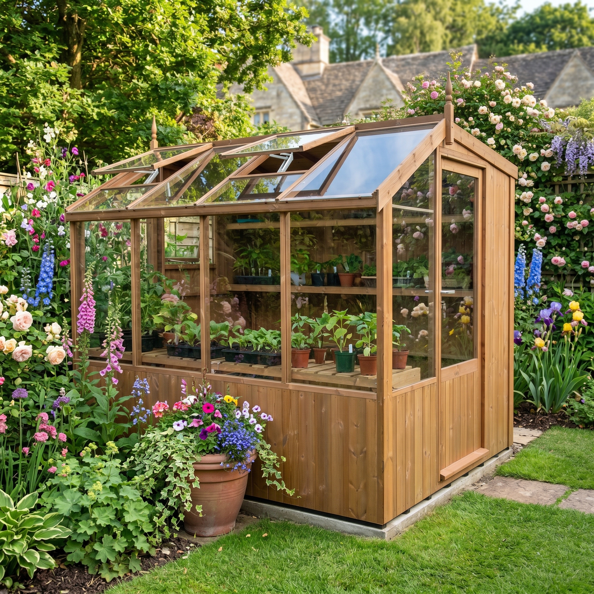 Jay potting shed 6'8 x 8'4 greenhouse