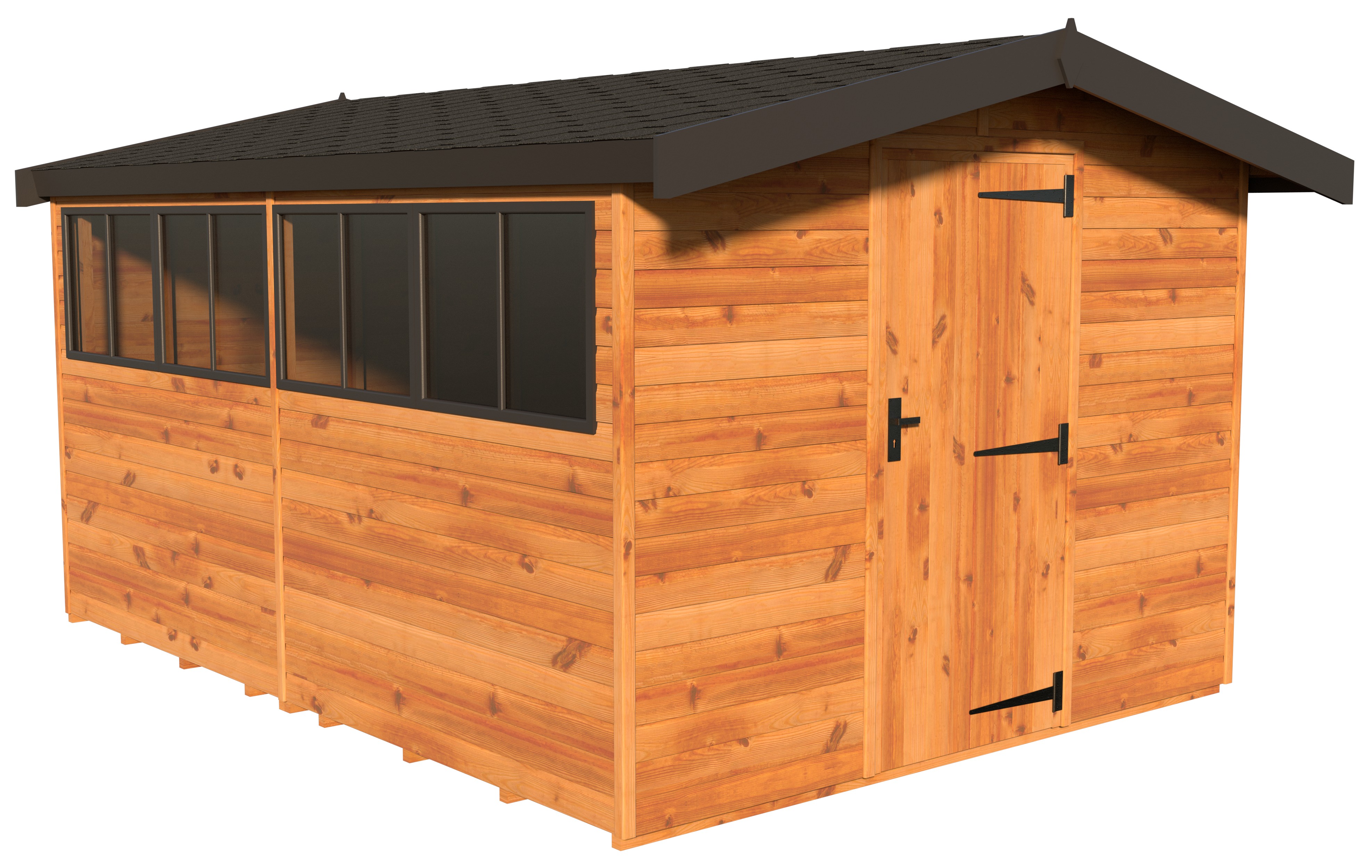 Malvern 14ft x 10ft Heavy Duty Apex Shed | The Greenhouse People