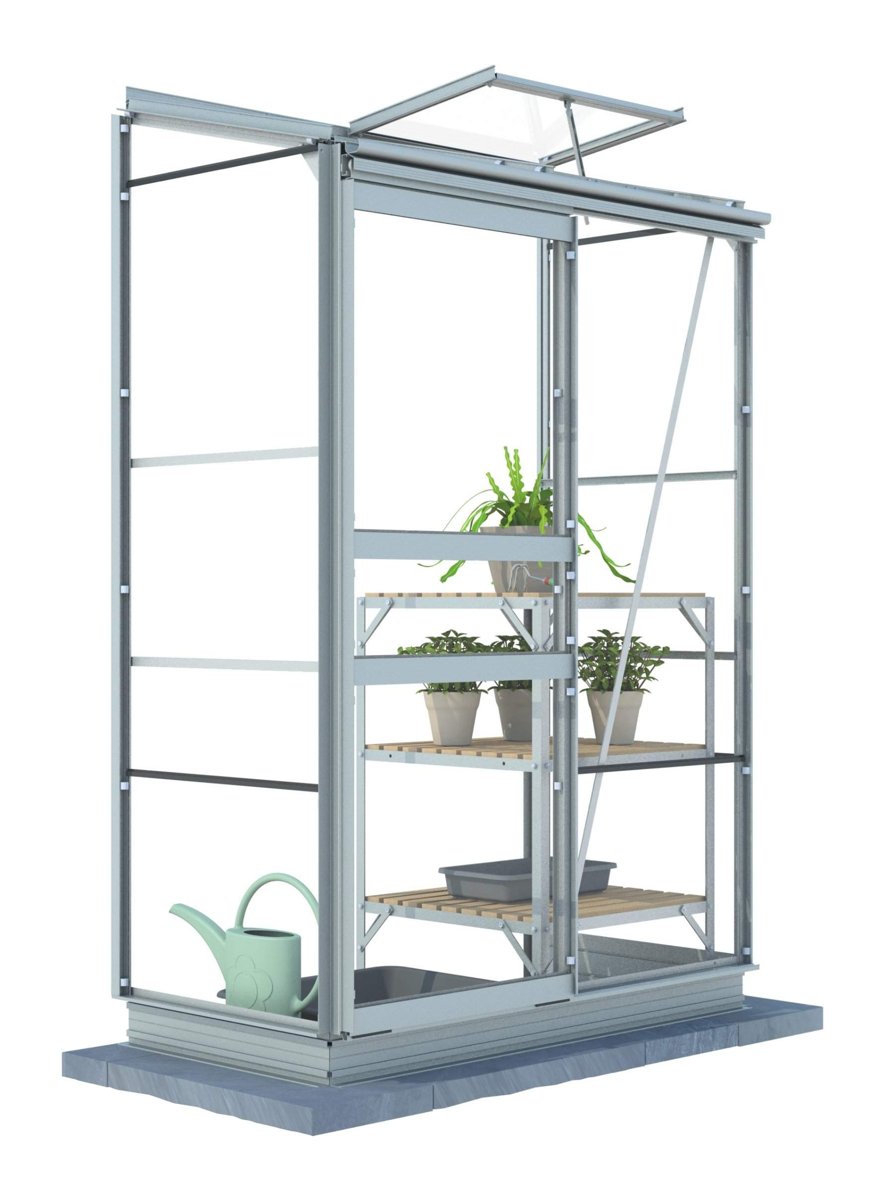 Mini Lean-to 2x4 with Mill finish. Standard Package 2019
