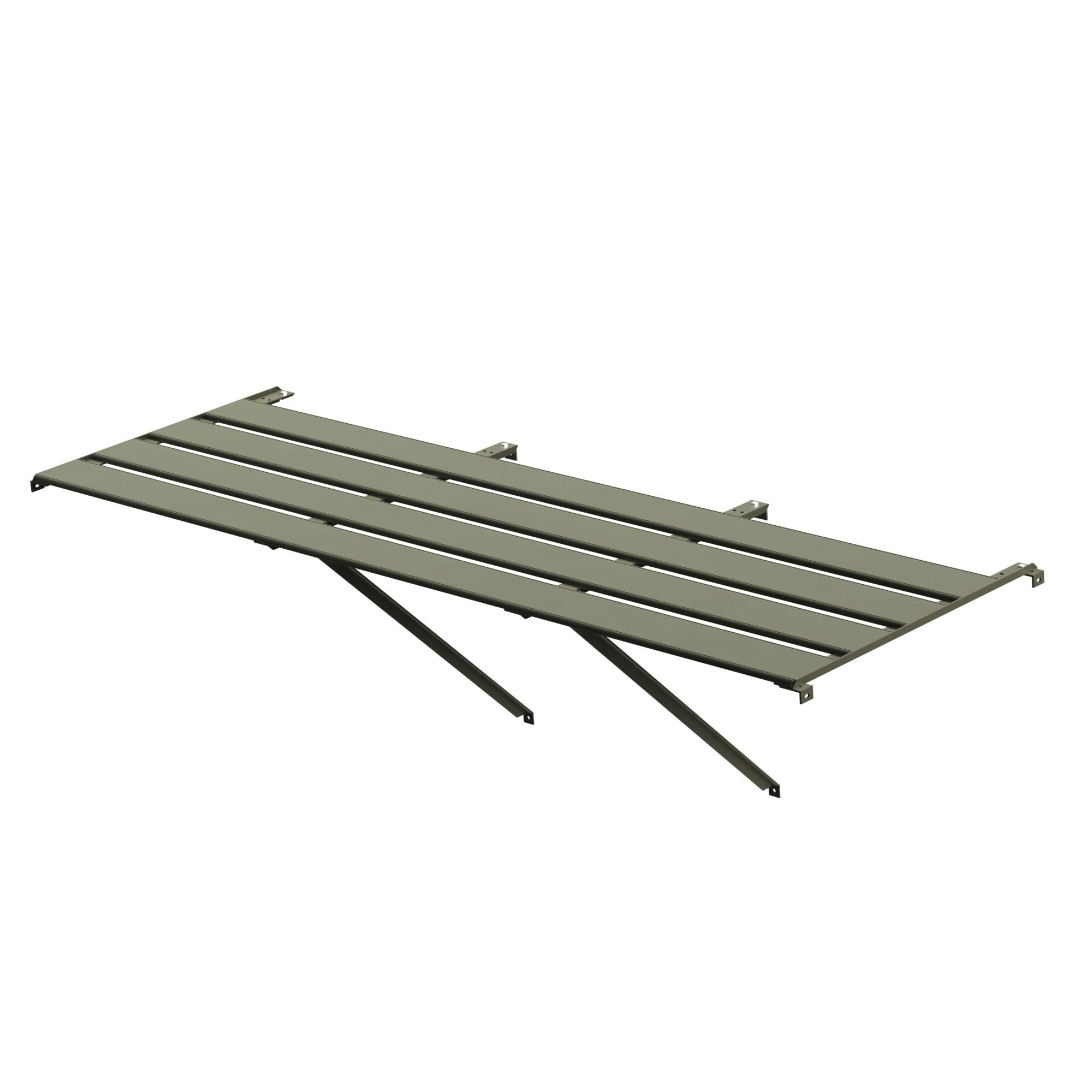 4 slat 25 inch wide Aluminium Staging Moss 10ft