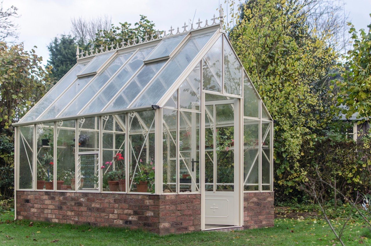 A dwarf wall Robinsons greenhouse