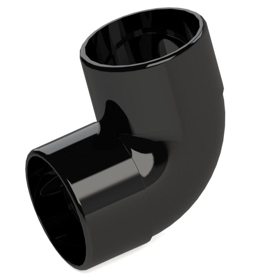 90 Degree bend double collar 36 mm (32mm / 1¼ internal)