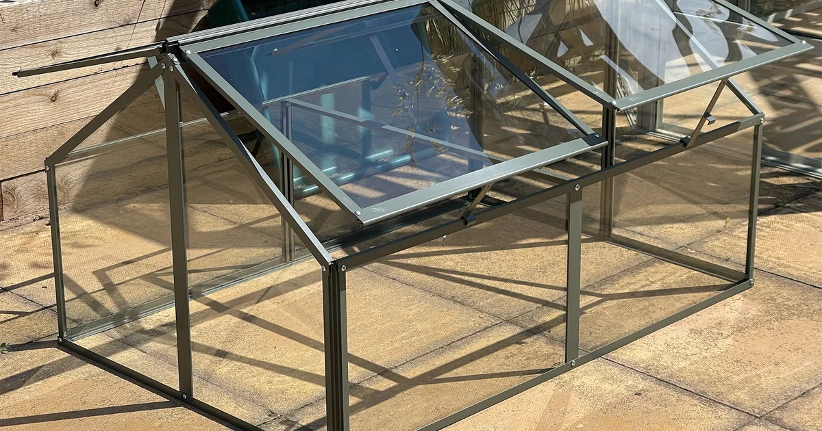 Galvanised Cold Frame Jumbo Cold frame with Toughened Glass | Old Cottage Green