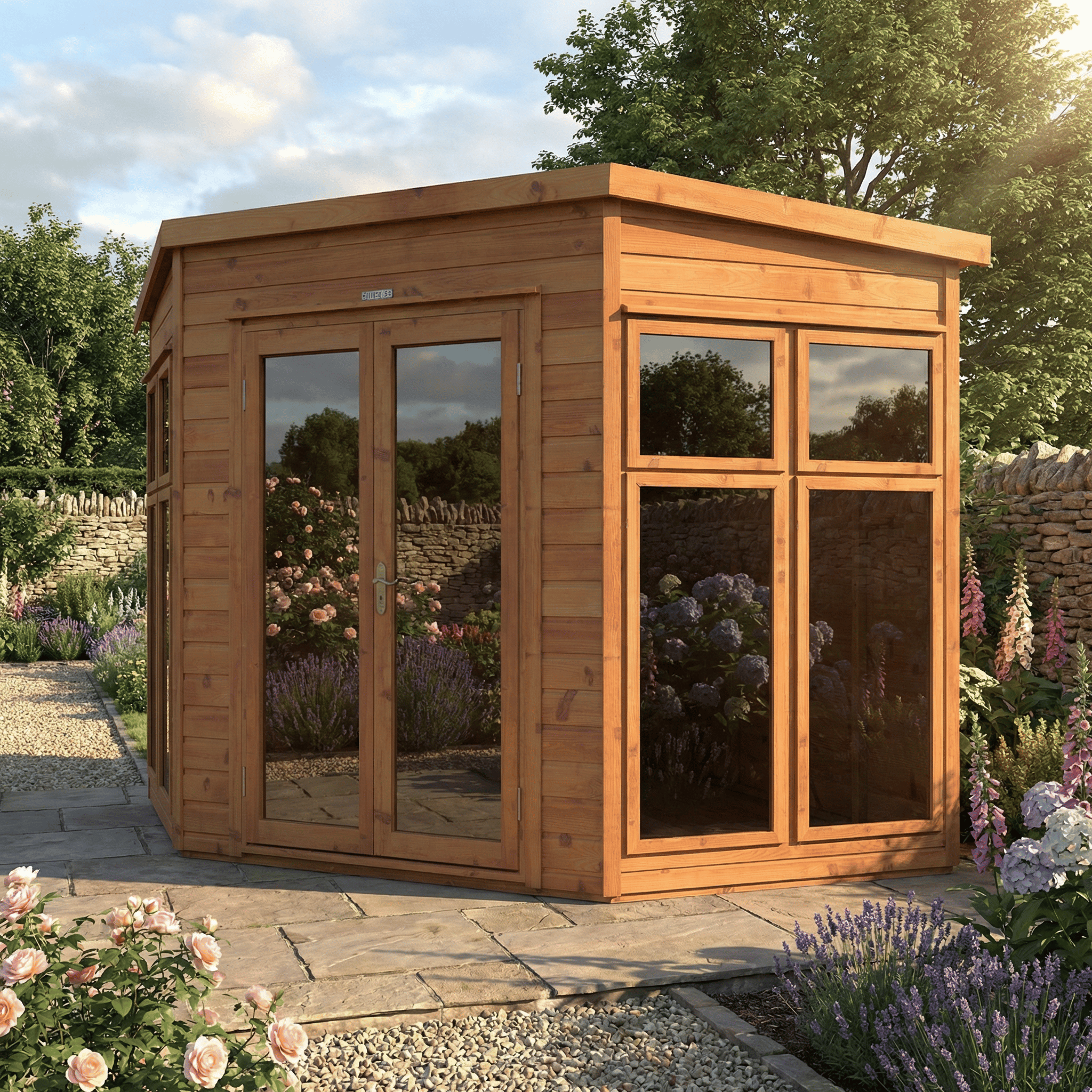 Evening soiree setup with string lights