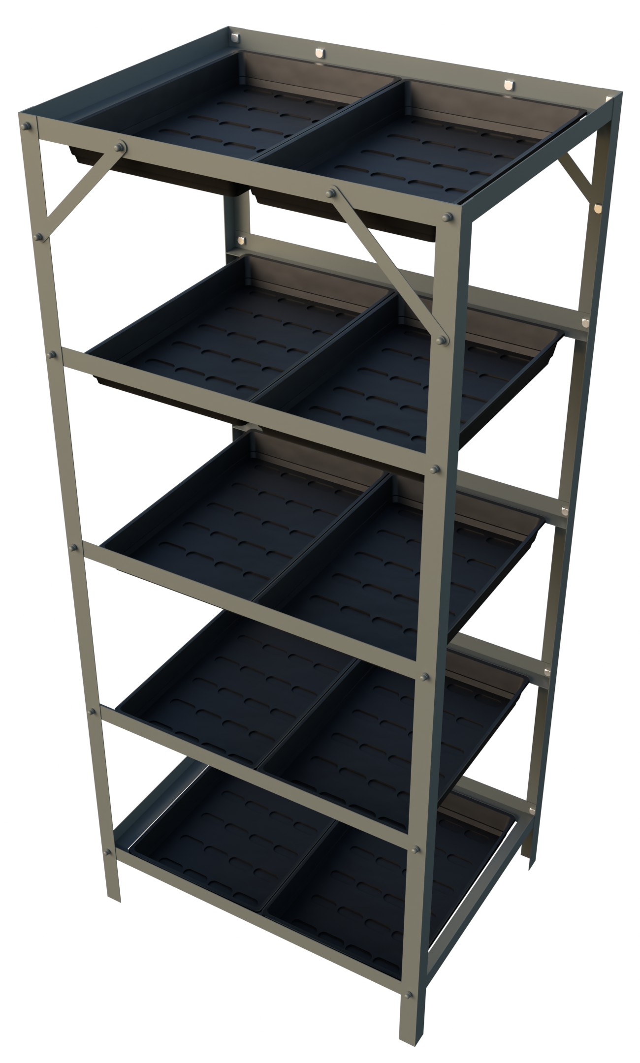 10 Tray Seed Rack Old Cottage Green