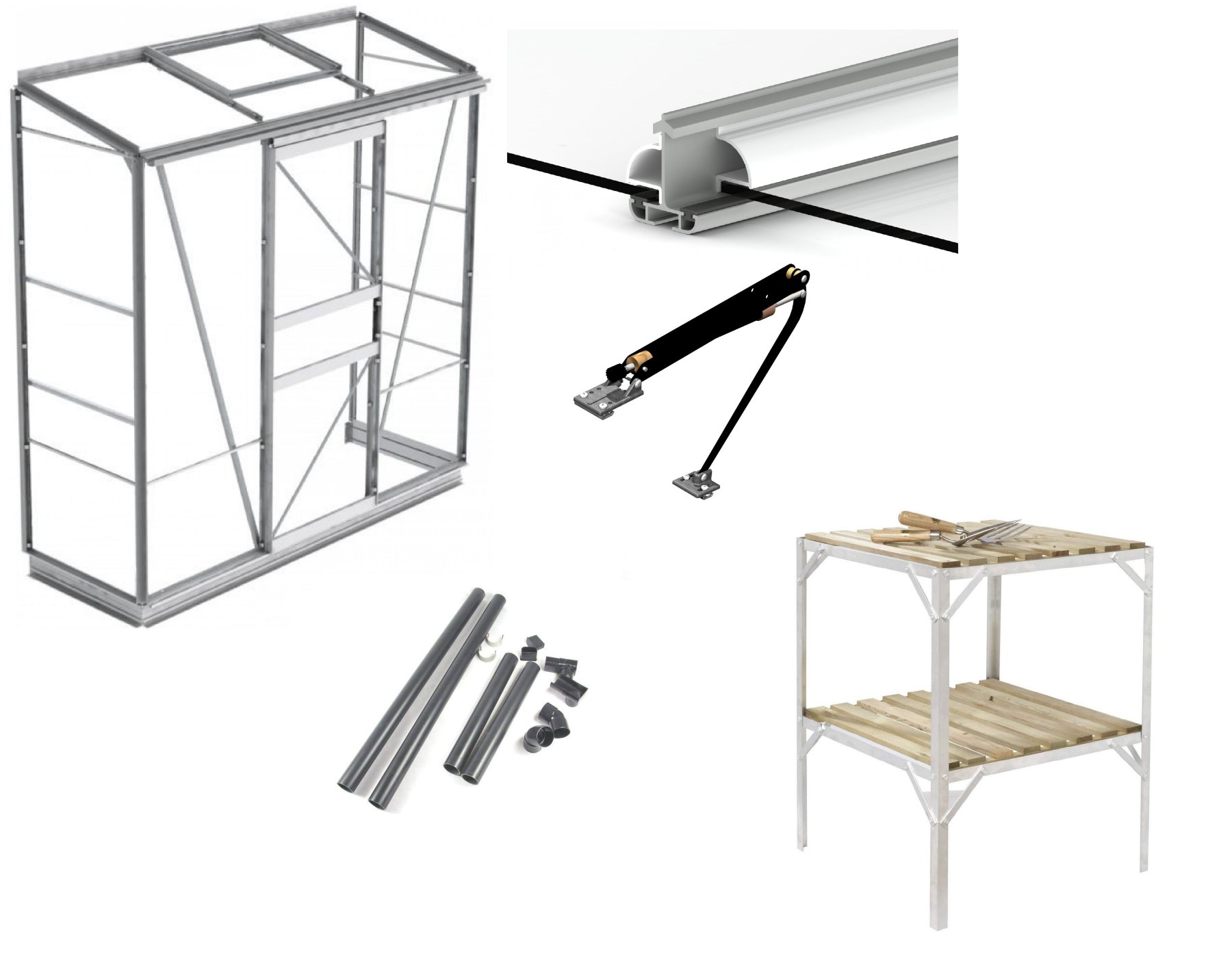 Mini Lean-to 2x6, with Mill finish. Ultimate Package 2019