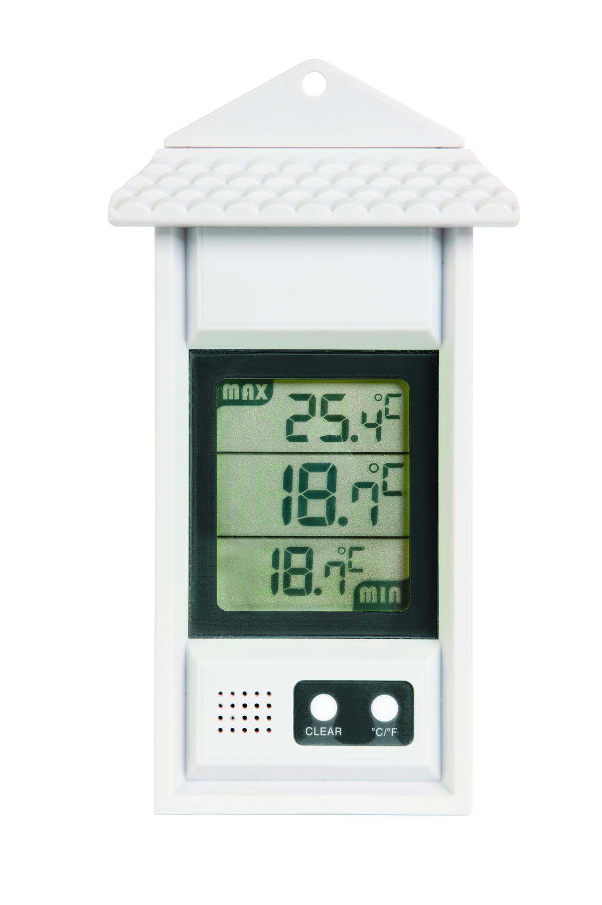 Greenhouse Thermometer with max/min function White